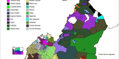 Карта Камеруна језик