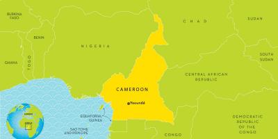 Карта Камеруну и суседним земљама