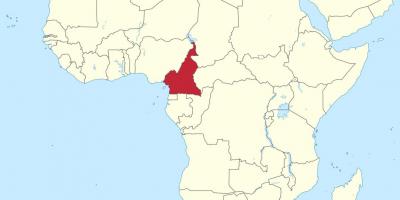 Карта Камеруна у Западној Африци