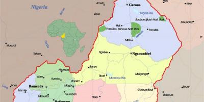 Карта Камеруна са градовима