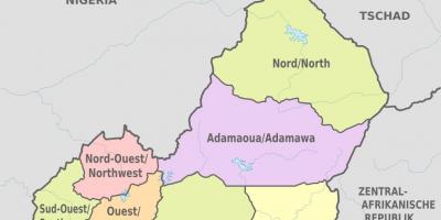 Карта административно-Камерун
