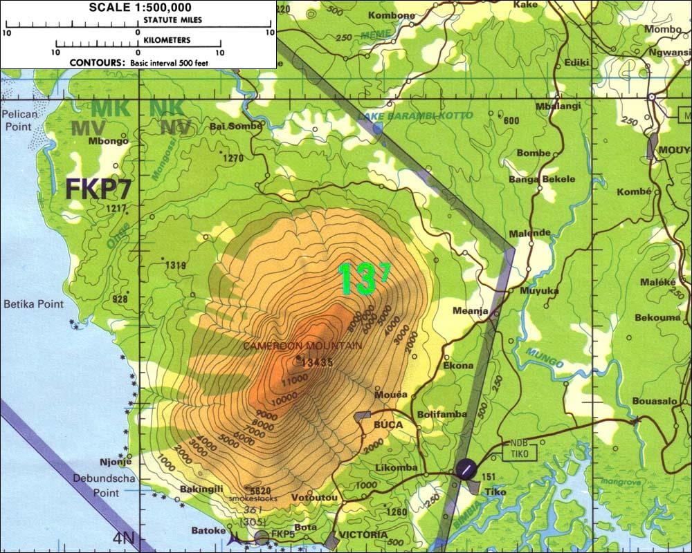Планине Камерун мапи