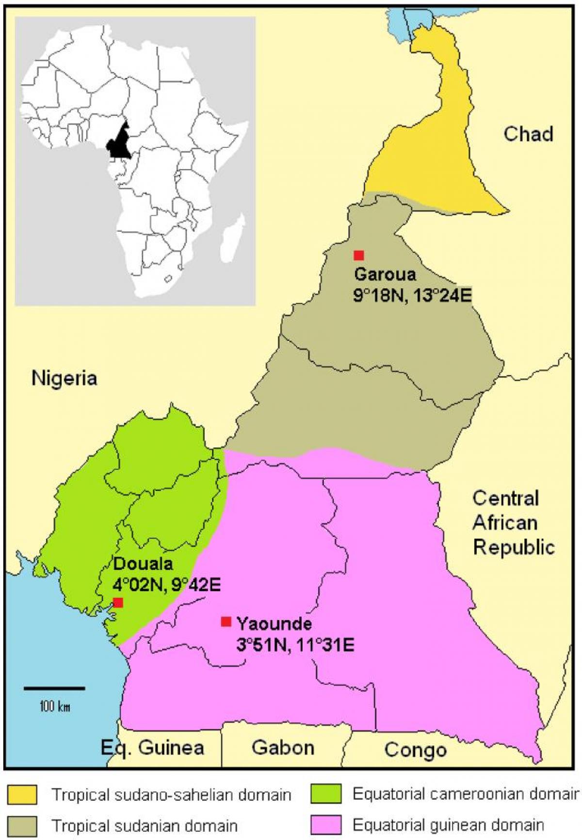 Карта Камерун климе