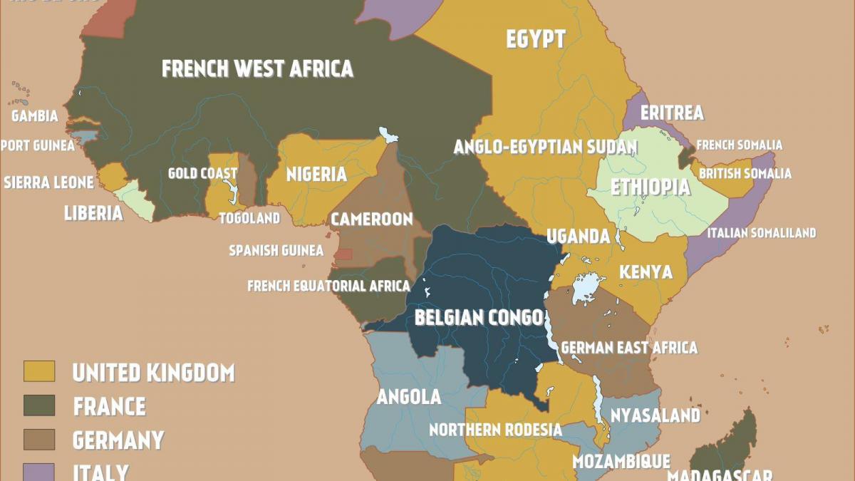 Карта британски Камерун