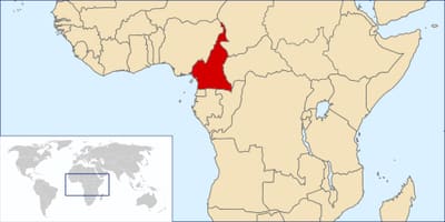 Локација Камерун на мапи света