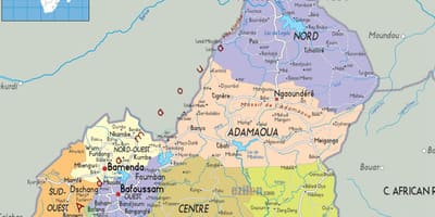 Мапа региона Камеруна 